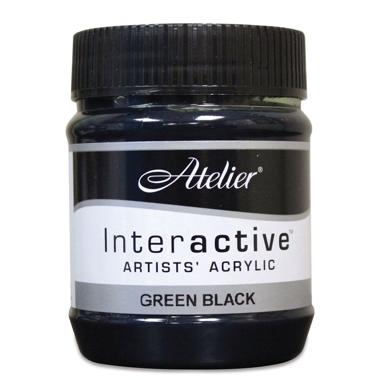 Chroma Atelier Interactive Artists' Acrylics - Green Black, 250 ml jar